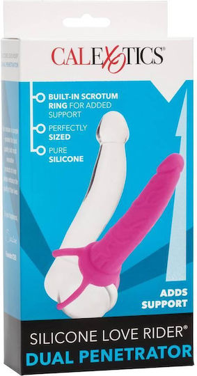 Calexotics Accommodator Dual Penetrator με Dildo 13cm σε Φούξια Χρώμα