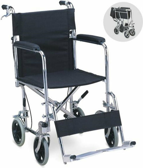 Alfa Care Transfer Wheelchair Folding Simple Type 38cm AC-41 Silver