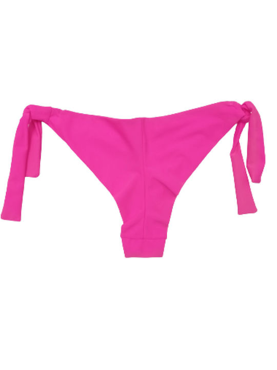 Minerva Bikini Slip with Ties Fuchsia