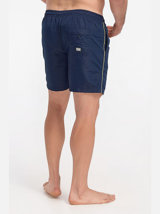 Rebase Herren Badebekleidung Shorts Marineblau Gestreift