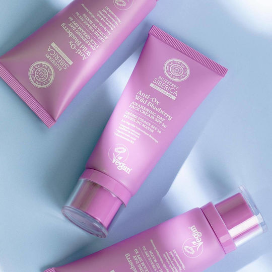 Natura Siberica Anti-Ox Wild Blueberry Ενυδατική Κρέμα Προσώπου Ημέρας με SPF20 & Υαλουρονικό Οξύ 50ml