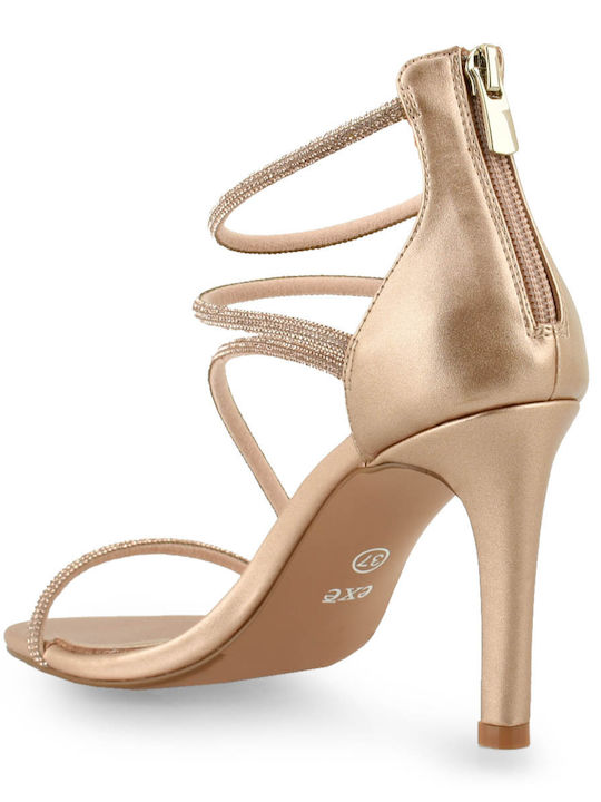 Rebeca389 Сандали с Камъчета Pink Gold