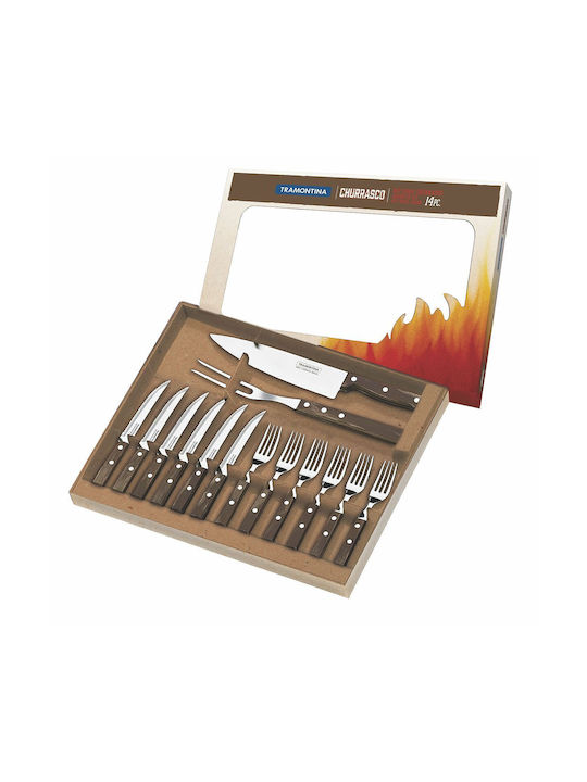 Tramontina Cutlery Set Stainless Brown 14pcs