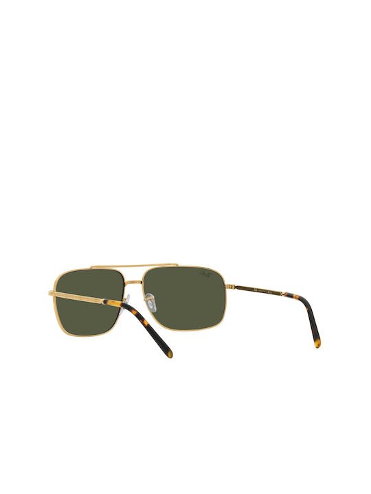 Ray Ban Sonnenbrillen mit Gold Rahmen und Grün Linse RB3796 9196/31