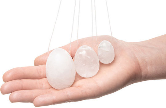 La Gemmes Yoni Clear Quartz Egg Вагинални топки Medium Прозрачни