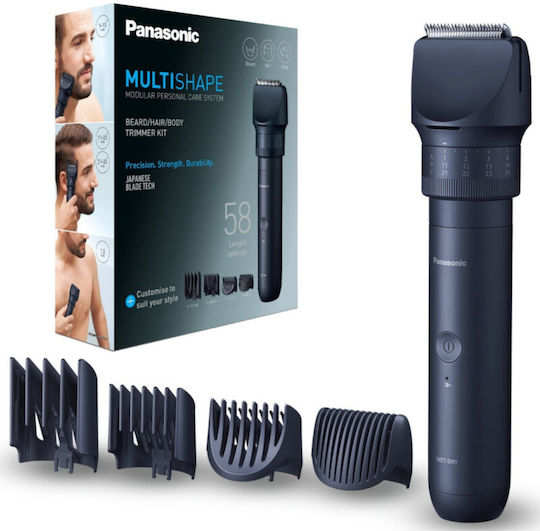 Panasonic Επαναφορτιζόμενη Κουρευτική Μηχανή Μαύρη ER-CKN2-A301