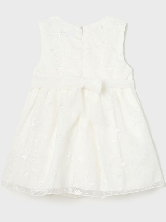 Mayoral Kids Dress Sleeveless White