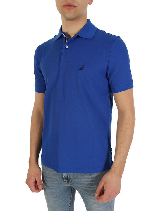 Nautica Ανδρικό T-shirt Polo Μπλε