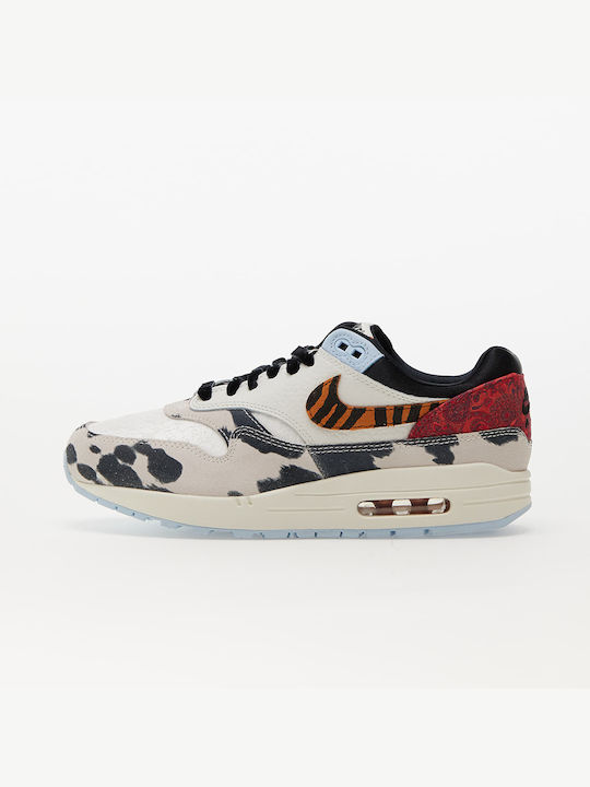 Nike Air Max 1 '87 Sail Damen Sneakers Black / Celestine Blue / Picante Red