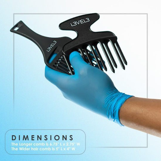 L3vel3 Comb 2 Pieces 03354 Hair Combs Set