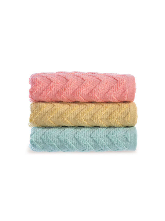 Nef-Nef Homeware Facecloth Gilian 033587 50x90cm Coral Weight 550gr/m²