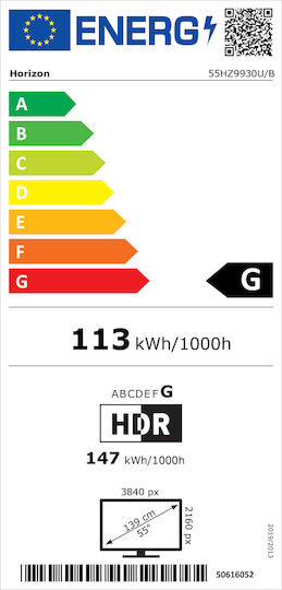 Horizon-Europe Smart Τηλεόραση 55" 4K UHD OLED 55HZ9930U/B HDR (2022)