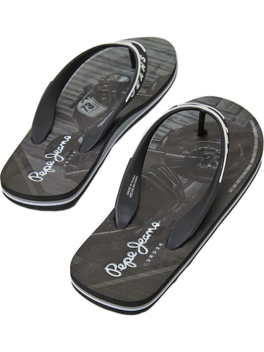 Pool Motorbike Men's Flip Flops Black
