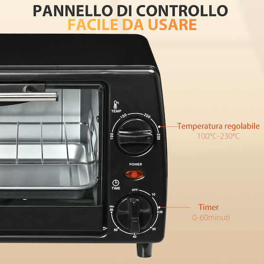 HomCom Electric Countertop Oven 10lt without Burners