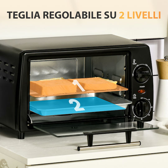 HomCom Electric Countertop Oven 10lt without Burners