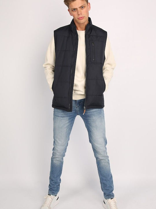 Sleeveless Jacket Puffer Navy Blue