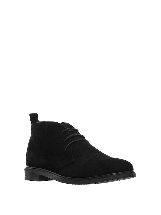 .kalt Men's Suede Boots Black