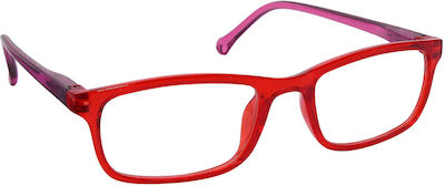 Eyelead E215 Lesebrille +3.50 in Rot Farbe E215 E 215