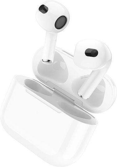 Hoco EW26 Earbud Bluetooth Handsfree Ακουστικά με Θήκη Φόρτισης Λευκά