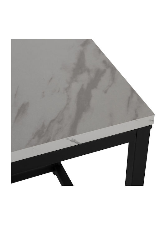 Square Zigon Set Grelay Wooden Marble 2 Pieces W45xL45xH50cm