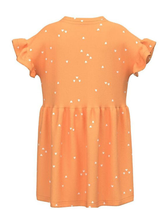 Name It Mädchen Kleid Kurzärmelig Orange