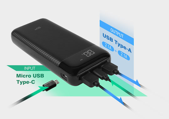 Silicon Power GS28 Power Bank 20000mAh mit 2 USB-A Anschlüssen Weiß