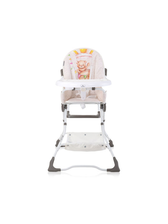 Lorelli Bonbon Foldable Highchair with Metal Frame & Fabric Seat Frosted Beige Balloon