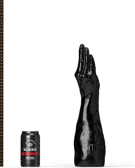 All Black Steroid Fist Breaststroke Dildo Μαύρο 36cm