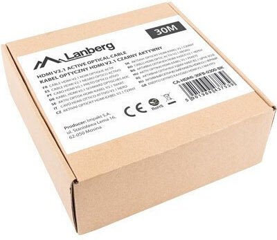 Lanberg HDMI 2.1 Ultra High Speed 48Gbps 4K 120Hz HDR VRR Kabel HDMI-Stecker - HDMI-Stecker 30m Schwarz