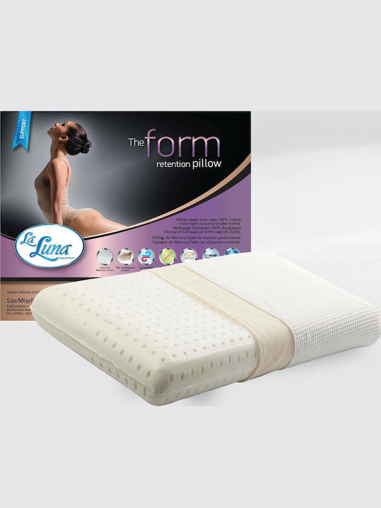 La Luna Form Retention Bed Pillow Memory Foam Anatomic 40x70x12cm