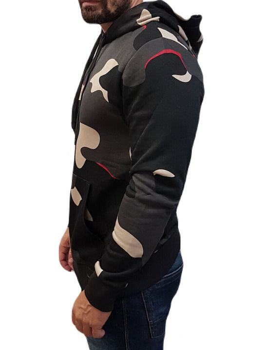 Jack & Jones Φούτερ Μαύρο με Κουκούλα