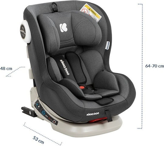 Kikka Boo Twister Sips Baby Car Seat with Isofix Black 0-25 kg