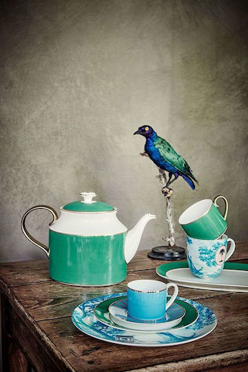 PiP Studio Chique Teekanne Porzellan Gold Green 1800ml