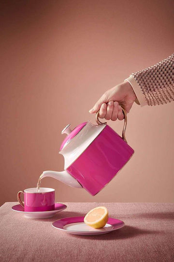 PiP Studio Chique Teapot Porcelain Gold-Pink 1800ml