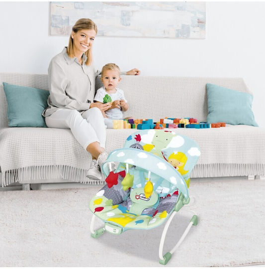 Asalvo Electric Baby Relax Swing Evo+ with Music and Vibration Ocean Blue for Child up to 9kg