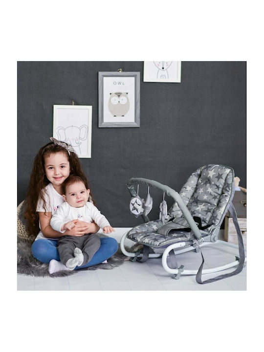 Lorelli Manual Baby Relax Rocker Eliza Yellow Cute Elephant for Child up to 9kg