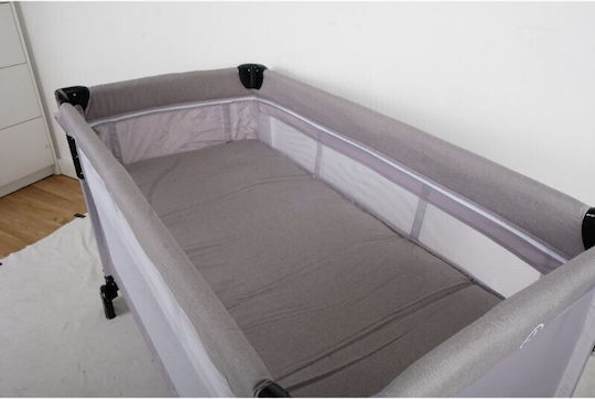 FreeOn Loc de joacă 2 Nivele cu Saltea Gri 120x60cm