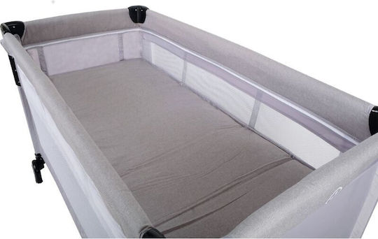 FreeOn Loc de joacă 2 Nivele cu Saltea Gri 120x60cm