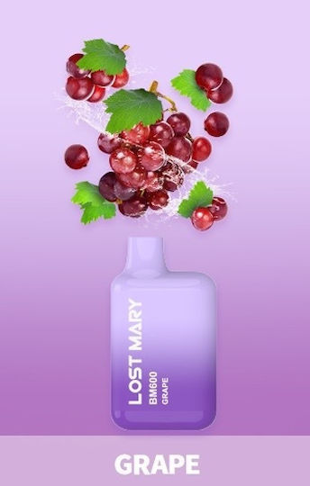 Lost Mary Einweg-E-Zigarette 600 Einweg-E-Zigaretten Grape 2ml 20mg Lila