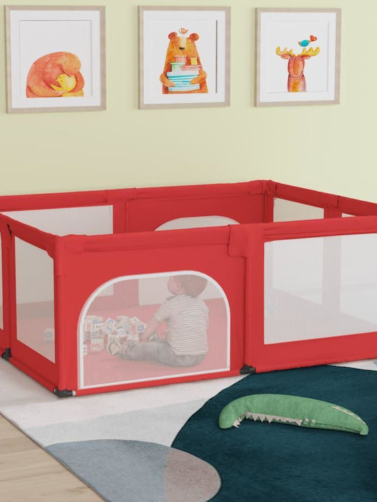 vidaXL Кошара за игра с Матрак Red 190x150см
