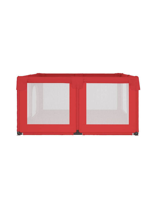 vidaXL Кошара за игра с Матрак Red 190x150см