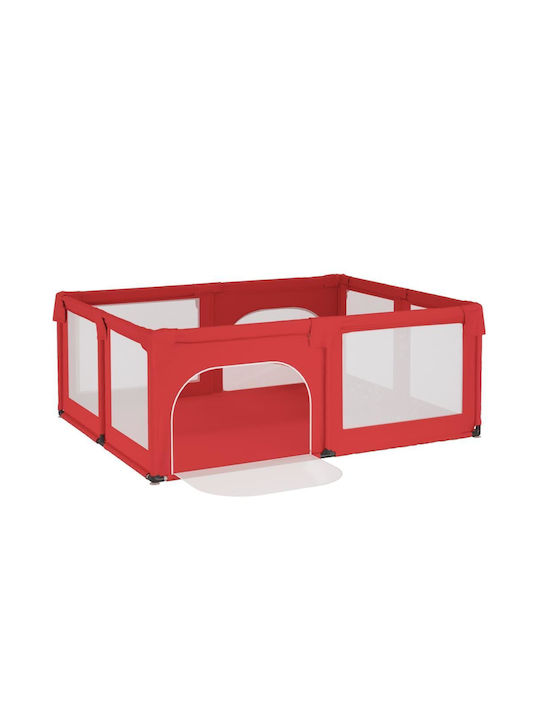 vidaXL Кошара за игра с Матрак Red 190x150см