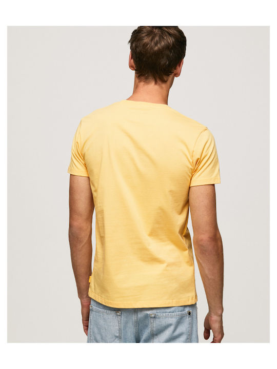 Pepe Jeans Men's Short Sleeve T-shirt Yellow