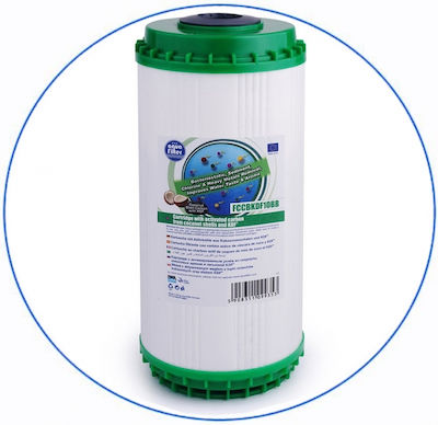 Aqua Filter 3-Stage Central Supply Water Filter System BBPSCBKDFCBLS10 with Manometer , 1'' Inlet/Outlet, with 10" Big-Blue Replacement Filter Aqua Filter FCPS Polypropylene 5μm, Aqua Filter FCCBKDF GAC+KDF & Aqua Filter FCCBL-S Carbon