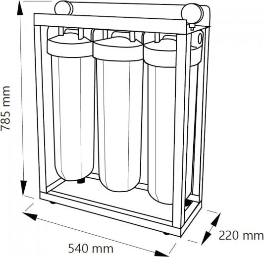 Aqua Filter BBPSCBKDFCBLS20 Συσκευή Φίλτρου Νερού Κεντρικής Παροχής Τριπλή 1'' με Ανταλλακτικό Φίλτρο Aqua Filter FCPS Polypropylene 5μm, Aqua Filter FCCBKDF GAC+KDF,Aqua Filter FCCBL-S Carbon