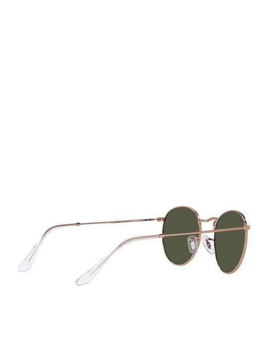 Ray Ban Round Metal Unisex Γυαλιά Ηλίου με Ροζ Χρυσό Μεταλλικό Σκελετό και Πράσινο Φακό RB3447 920231