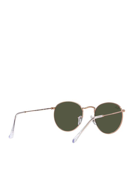 Ray Ban Round Metal Unisex Γυαλιά Ηλίου με Ροζ Χρυσό Μεταλλικό Σκελετό και Πράσινο Φακό RB3447 920231