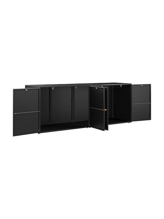 Τετράφυλλη Ντουλάπα Πλαστική 198x55.5x80εκ.