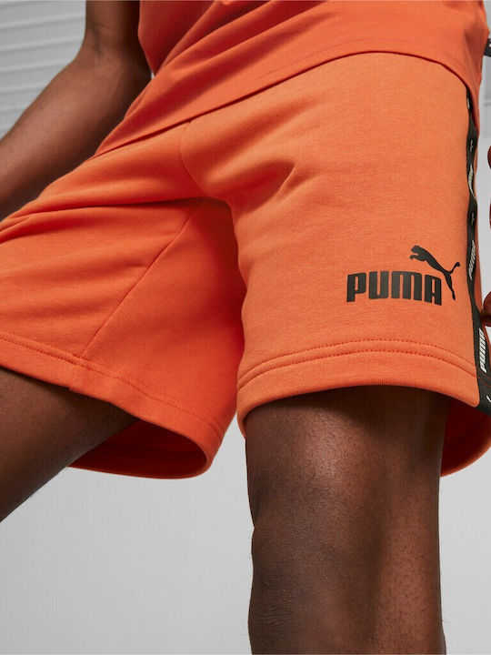 Puma Essentials+ Tape Sportliche Herrenshorts Orange