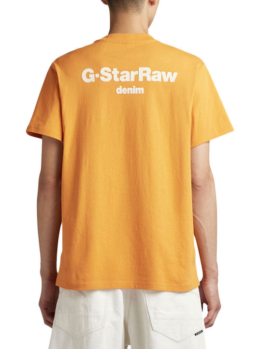 G-Star Raw Photographer T-shirt Bărbătesc cu Mânecă Scurtă Portocaliu